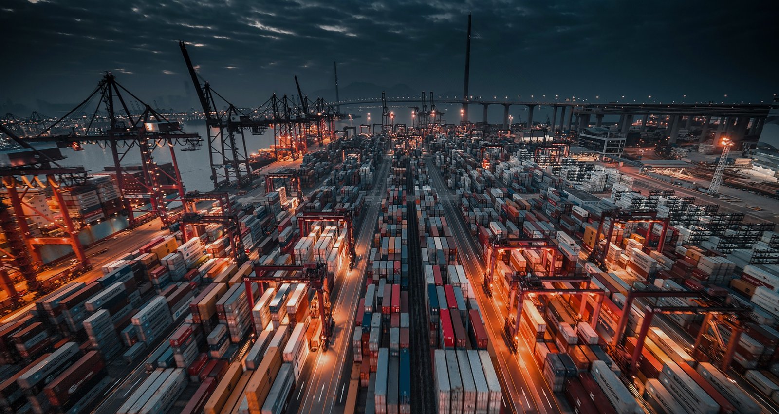 Port at night