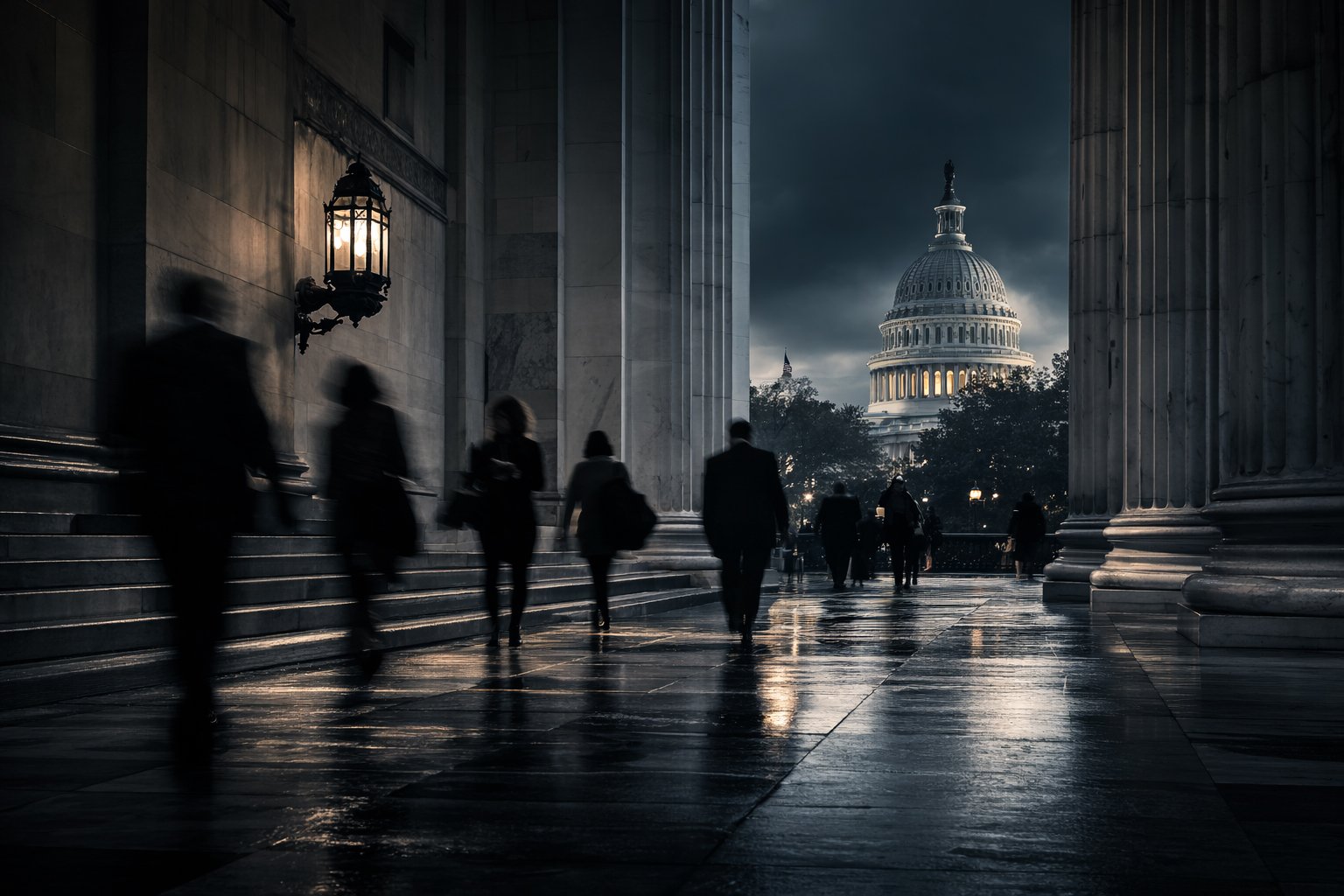 People walking past the US Capitol